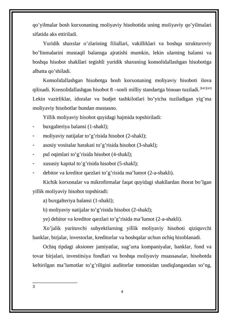 Asosiy moliyaviy hisobotlarni tayyorlash 4