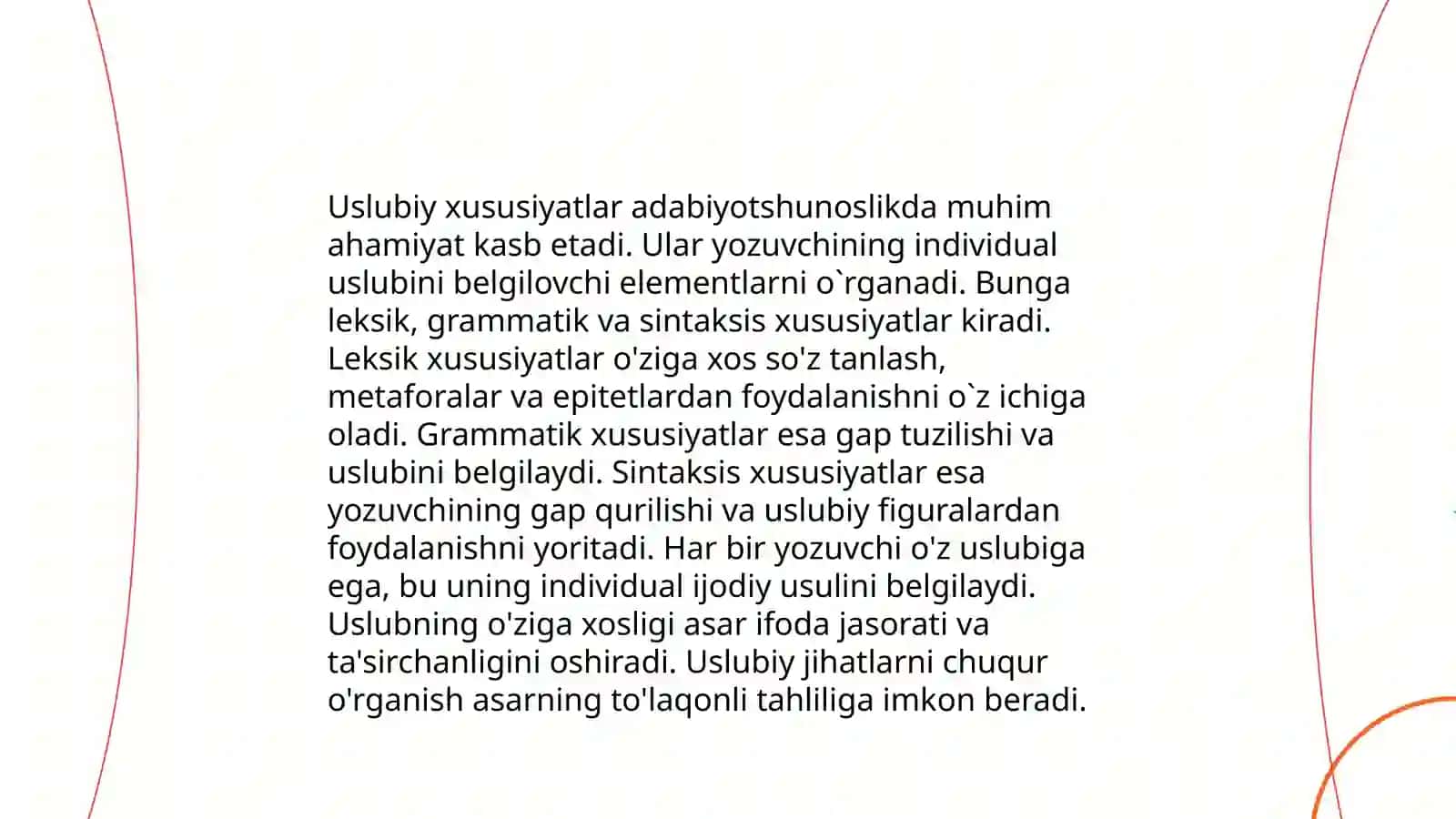 Sonning uslubiy xususiyatlari 4