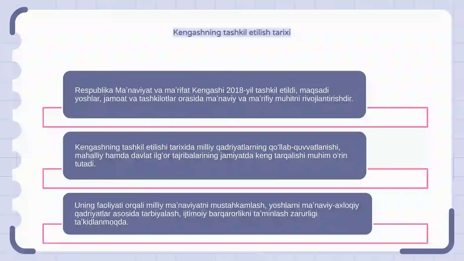 Respublika Maʼnaviyat va maʼrifat Kengashining tashkil etilishi va faoliyati 4