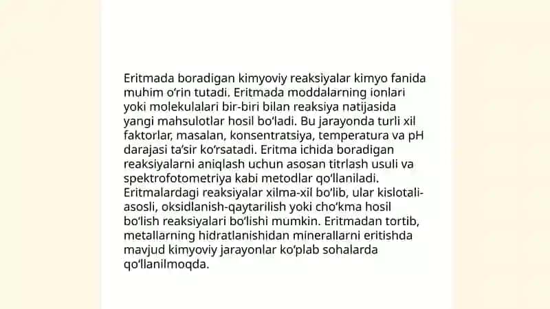 Eritmada boradigan reaksiya kinetikasi 4
