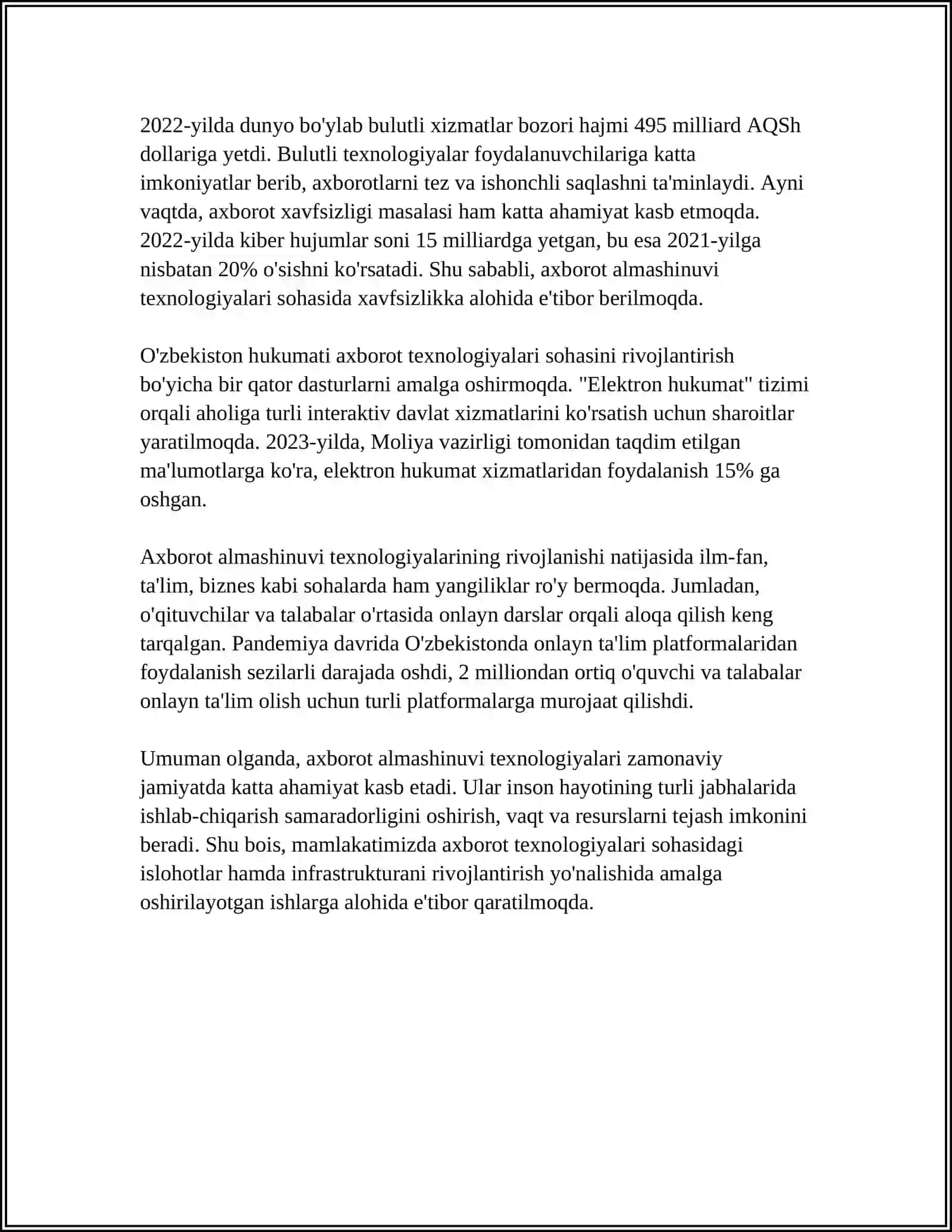 AXBOROT TEXNOLOGIYALARI KOMPONENTLARI 4