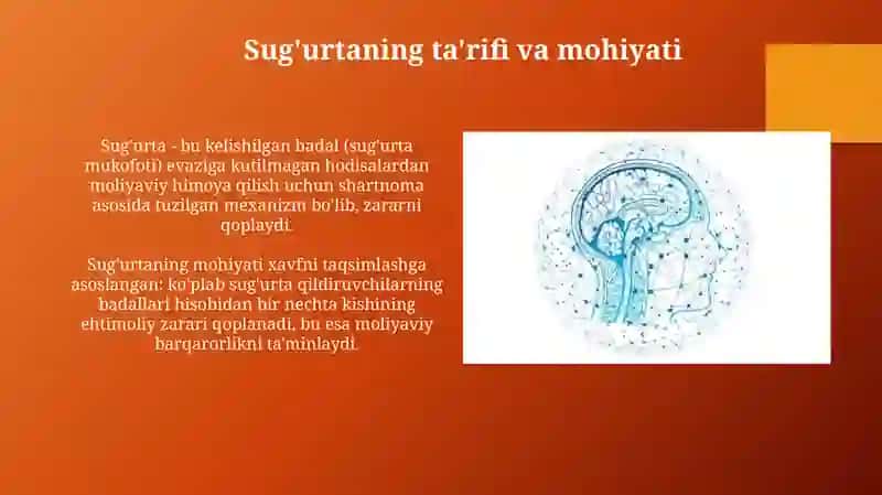 Sug'urtaning rol va xavf nazariyasi 4