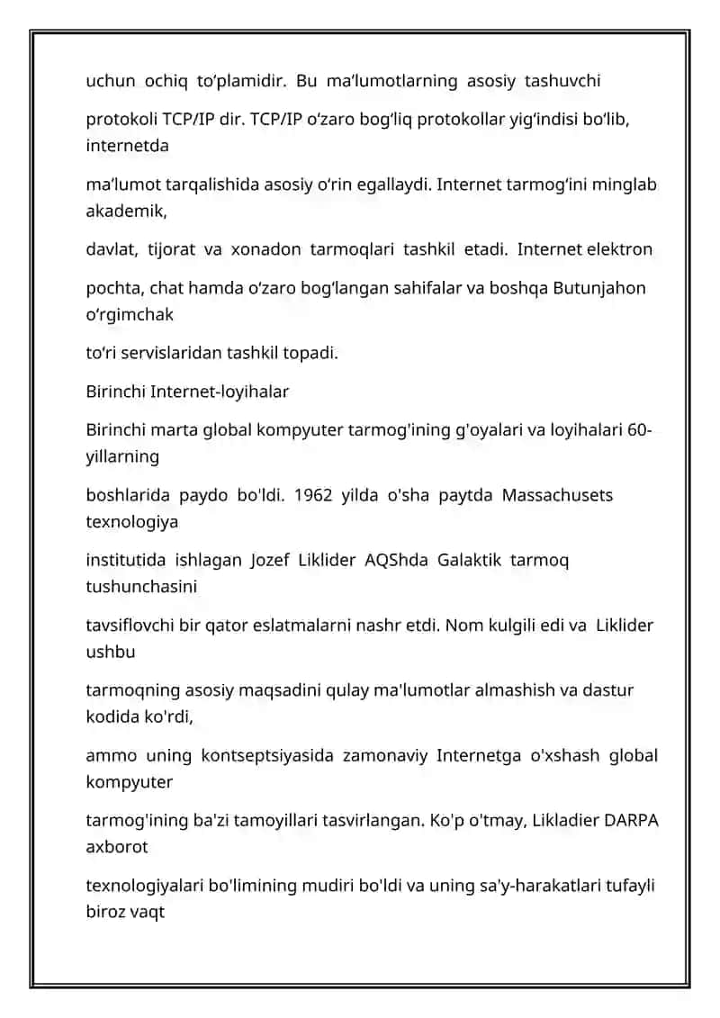 Internet tizimi va uning kelib chiqishi 4