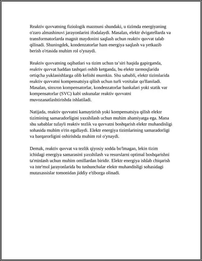 REAKTIV TEZLIK 4