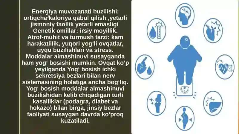Yog’ bosish, semirish, giperlipidemiya, sfingolipidozlar 4