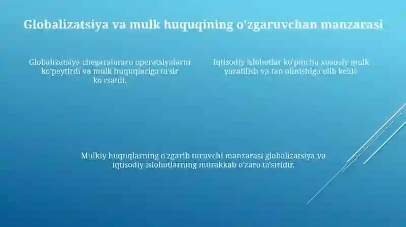 Iqtisodiy islohatlar xususiy mulkchilikning shakilanishi 4