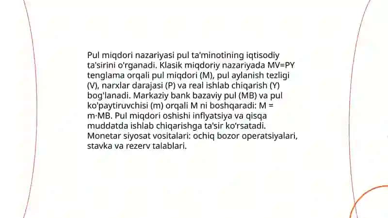 Pul nazariyasi 4