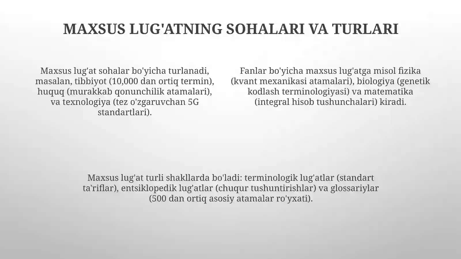 Maxsus leksik boyliklar 4