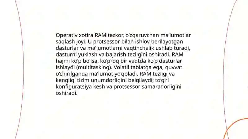 Markaziy protsessor birligi (CPU) va uning vazifalari 4