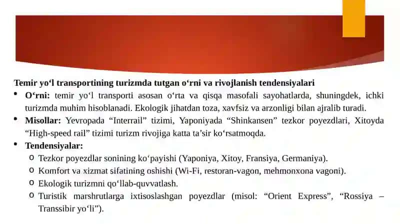 TURIZM TRANSPORTI VA DISTRIBYUTSIYASI 4