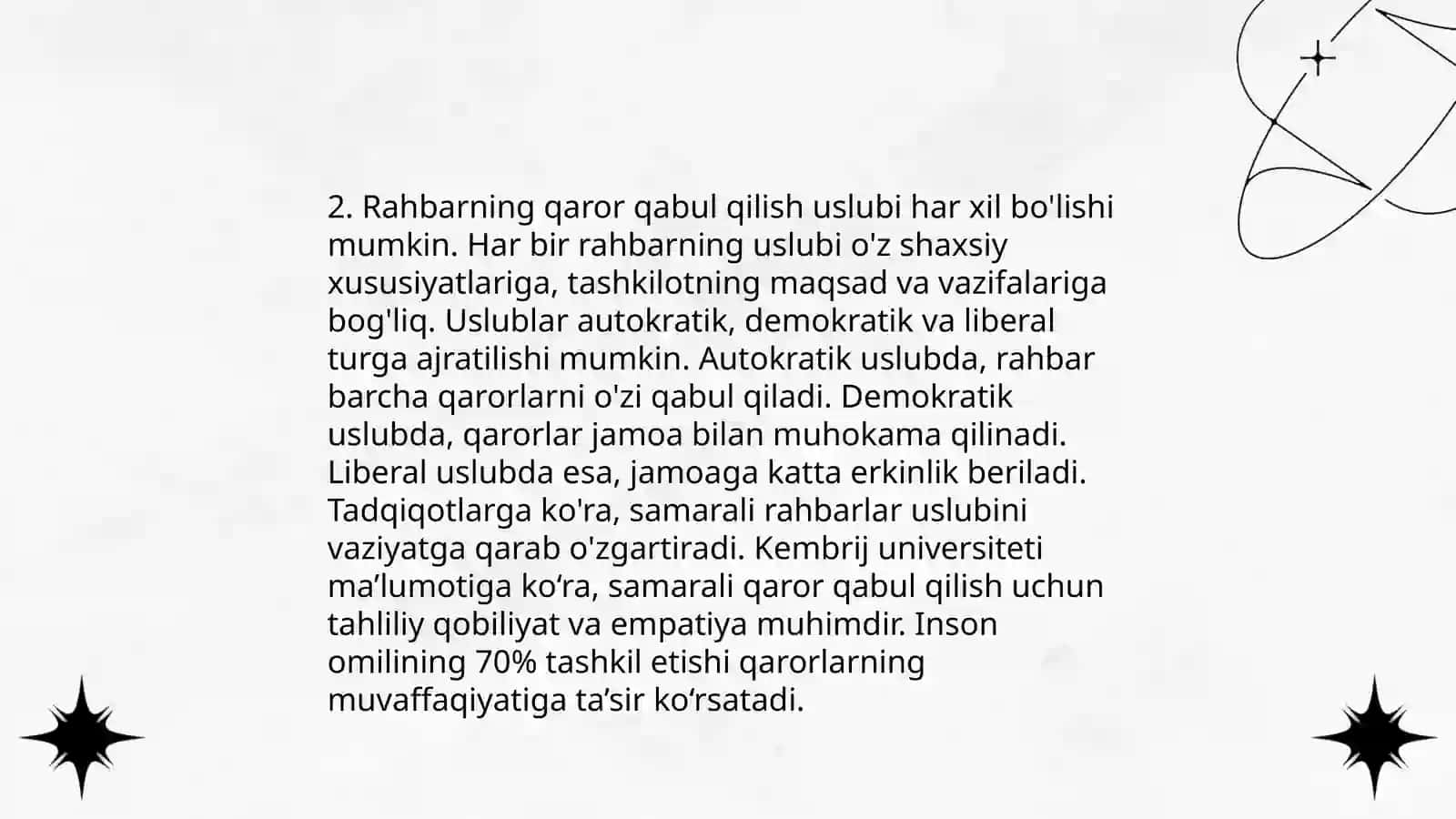 Rahbar faoliyatining psixologik xususiyatlari 4