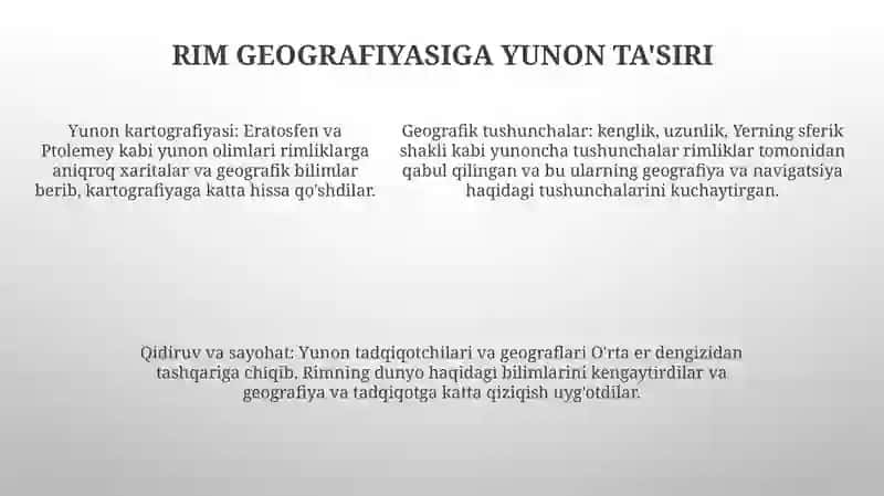 Qadimgi Rimda Geografiyaning Rivojlanishi 4