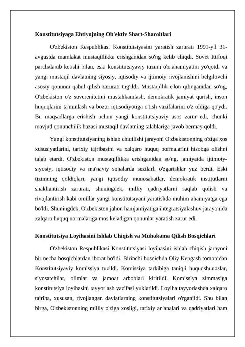 O'zbekiston Respublikasi Konstitutsiyasi 4