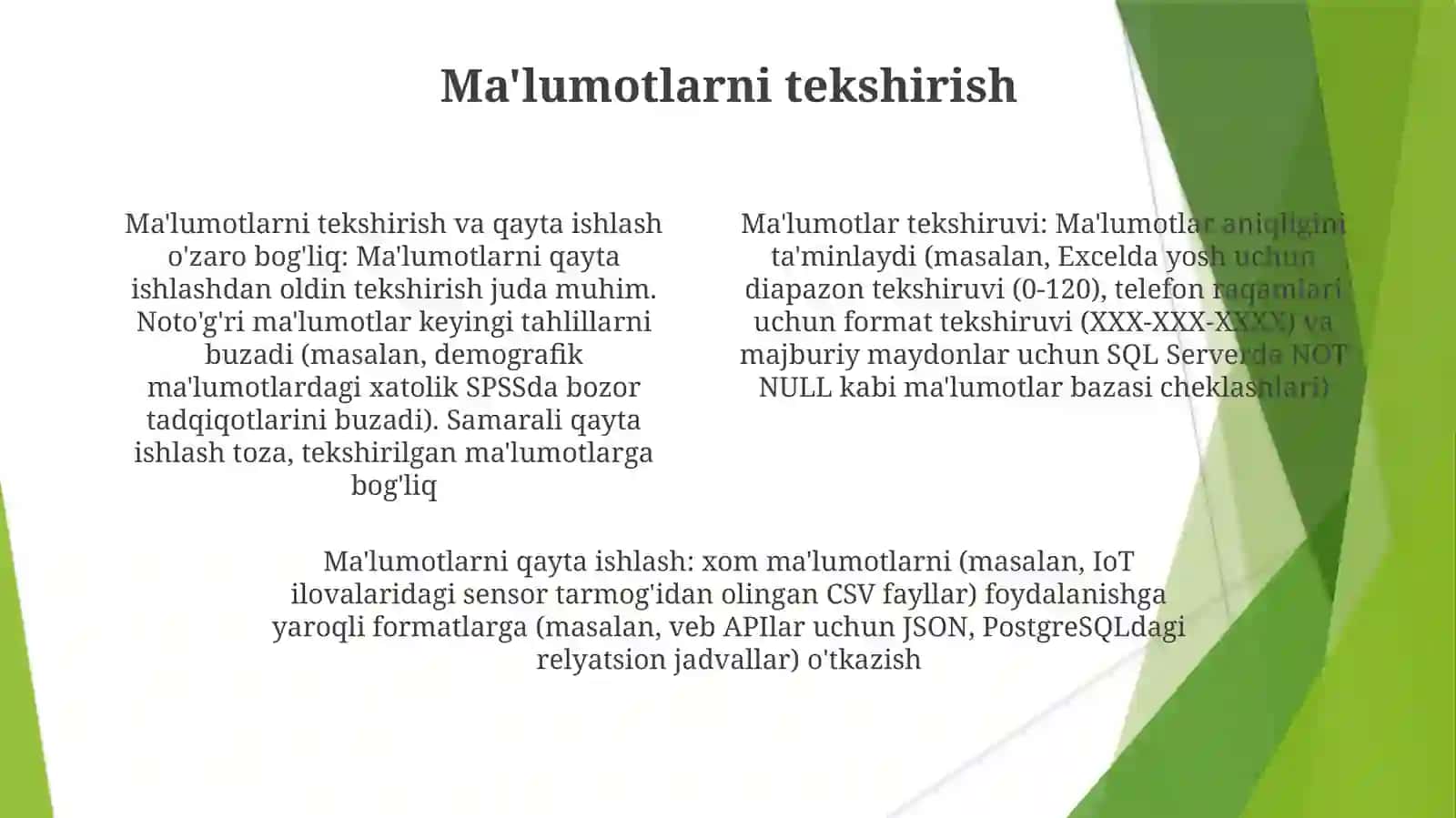 Datchik ma'lumotlarini qayta ishlash 4