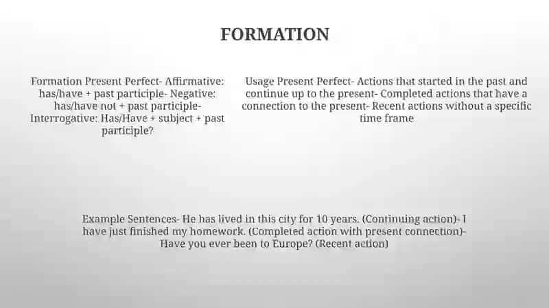 Present Perfect 4