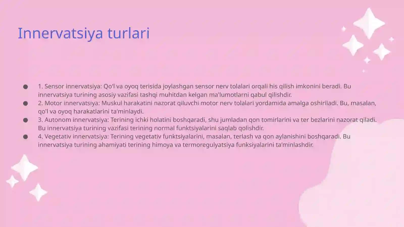 Qoʻl va oyoq terisi innervatsiyasi 4
