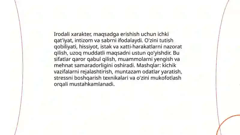 Xarakter va qobiliyat 4