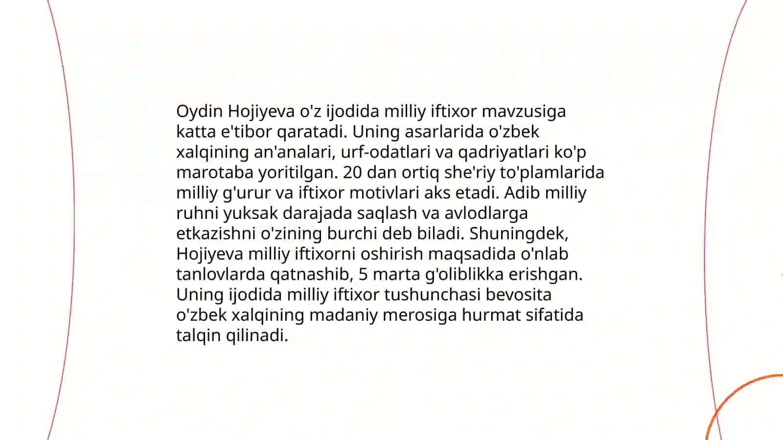 Oydin Hojiyeva she'riyatida istiqlol madhi 4