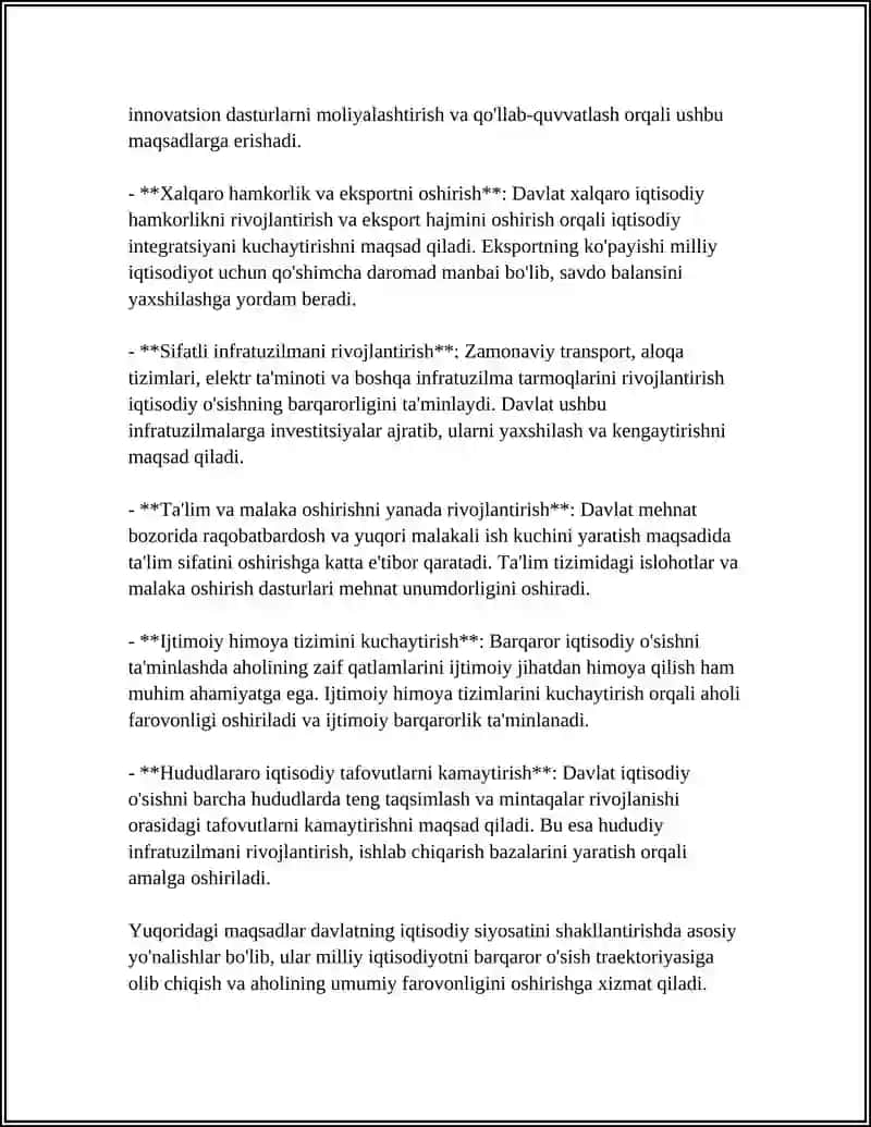IQTISODIY O‘SISHNI DAVLAT TOMONIDAN TARTIBGA SOLISH 4