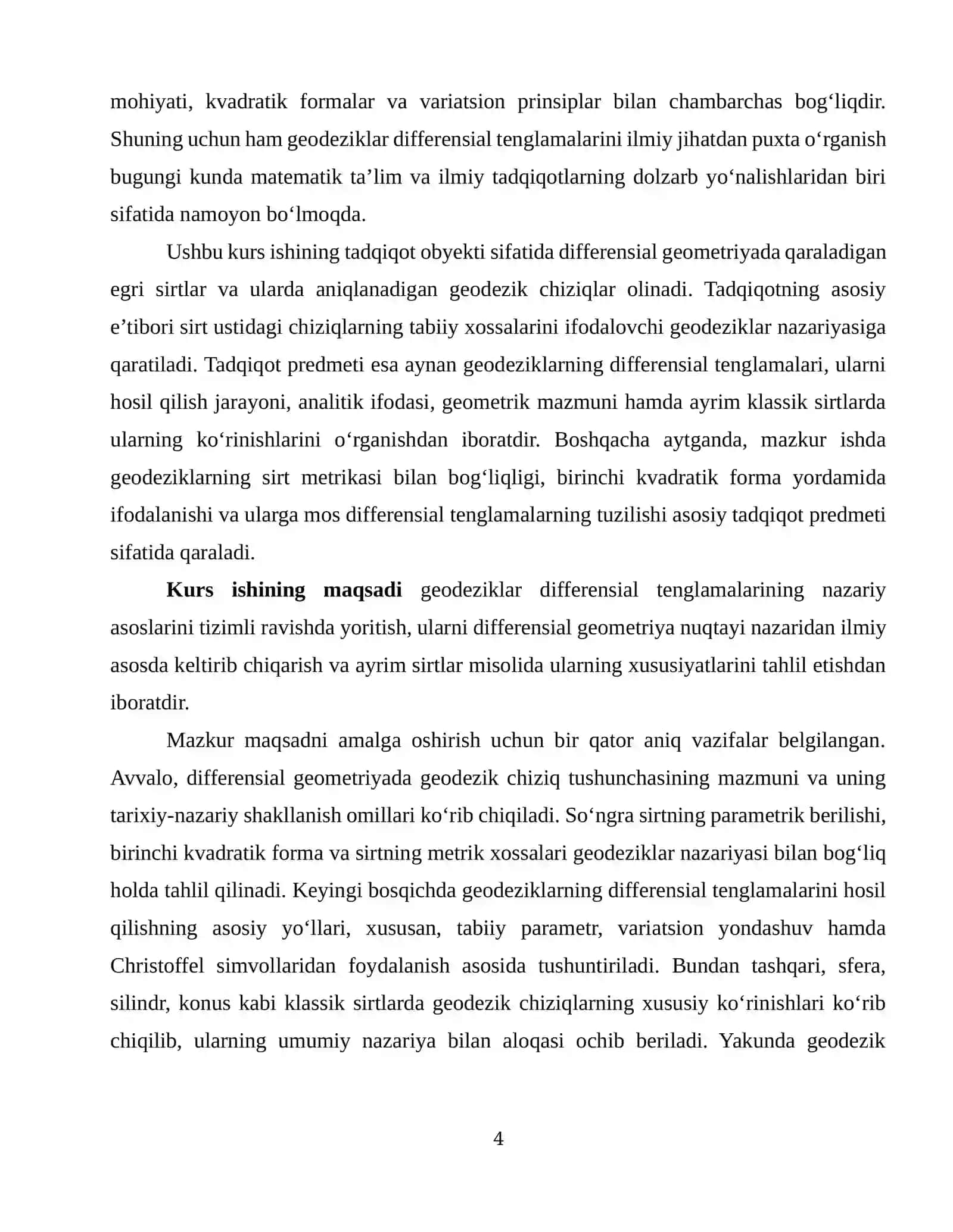 GEODEZIKLAR DIFFERENSIAL TENGLAMALARI 4