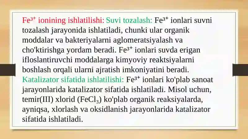 Tabiiy va oqava suvlardagi Fe 3+ ni fotometrik aniqlash 4