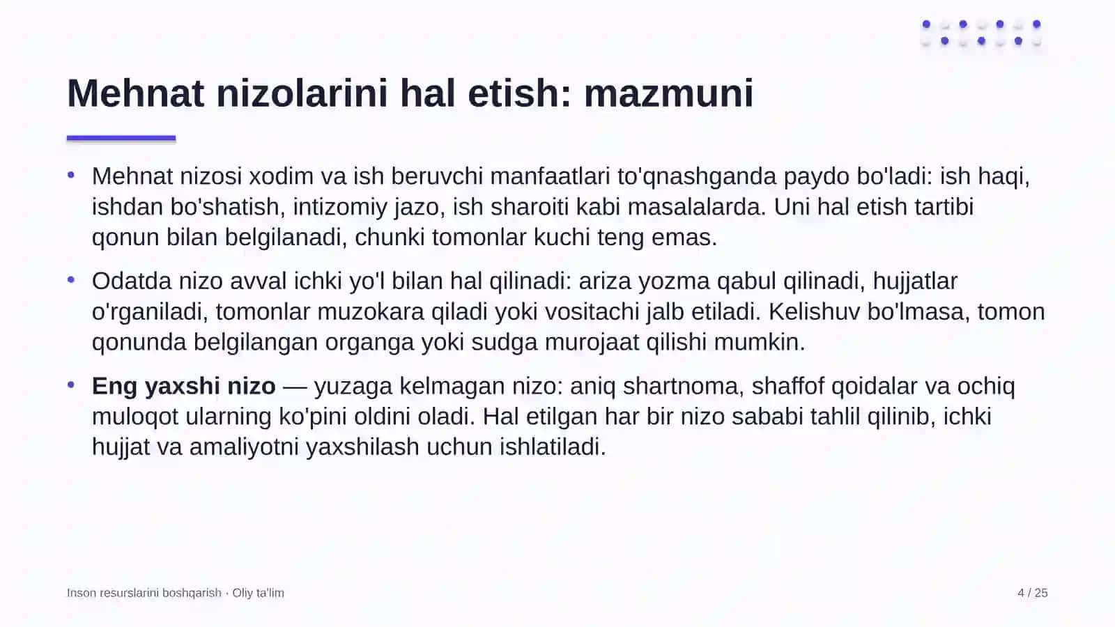 gilam to'qish korxonalarida mehnat nizolarini hal etish 7802 4