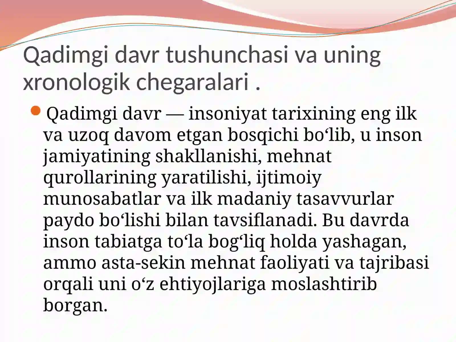 O‘lkamizning qadimgi davrining o‘rganilishi 4
