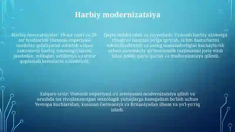 Xix Asr Oxiri —Xx Asr Boshlarida Usmonli Davlati 4