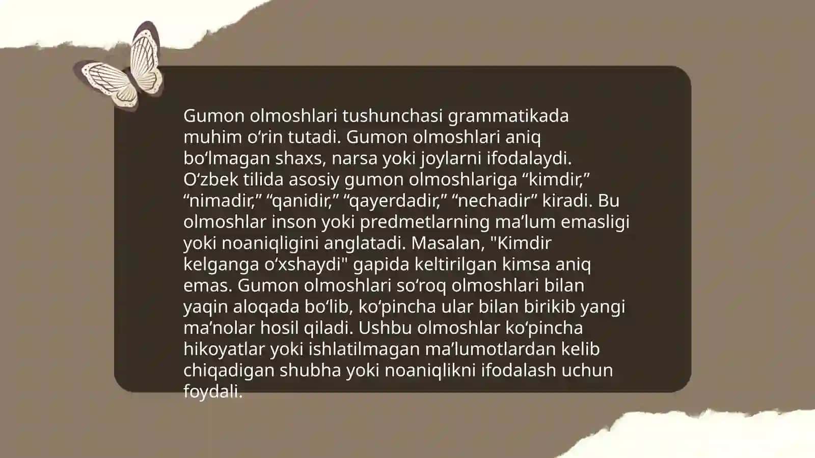 Birgalik va gumon olmoshlari 4