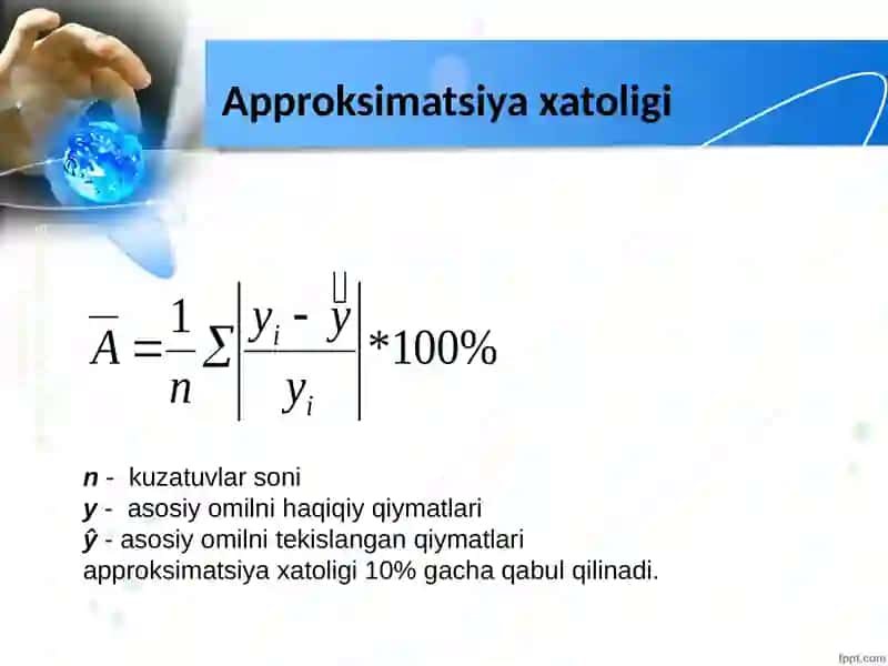 Model natijalarini adekvatligini baholash 4