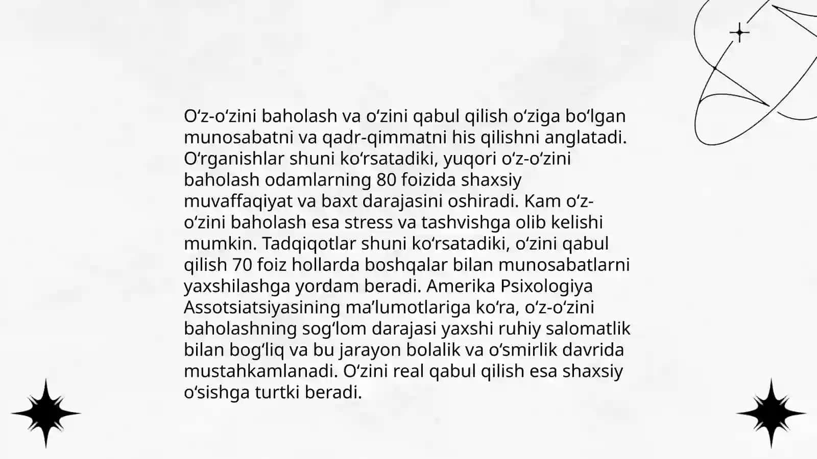 Shaxsning o'zini-o'zi tarbiyalash muammosi 4