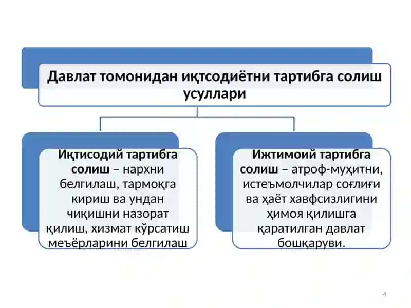 Давлаттомониданиқтсодиётни тартибгасолиш 4