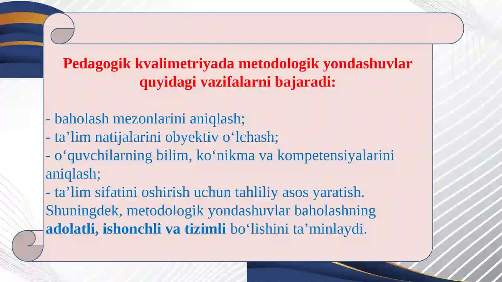 Pedagogikk valimetriya faniga metodologik yondashuvlar 4