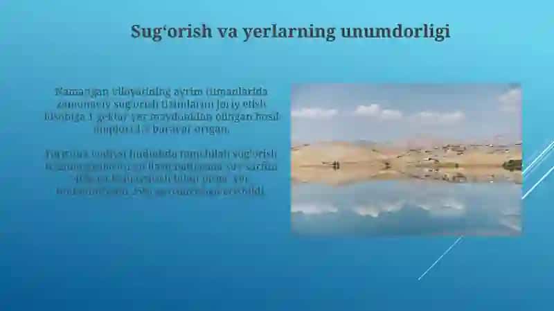 Oʻzbekistonning mineral xom ashyo, yer va suv resurslari 4