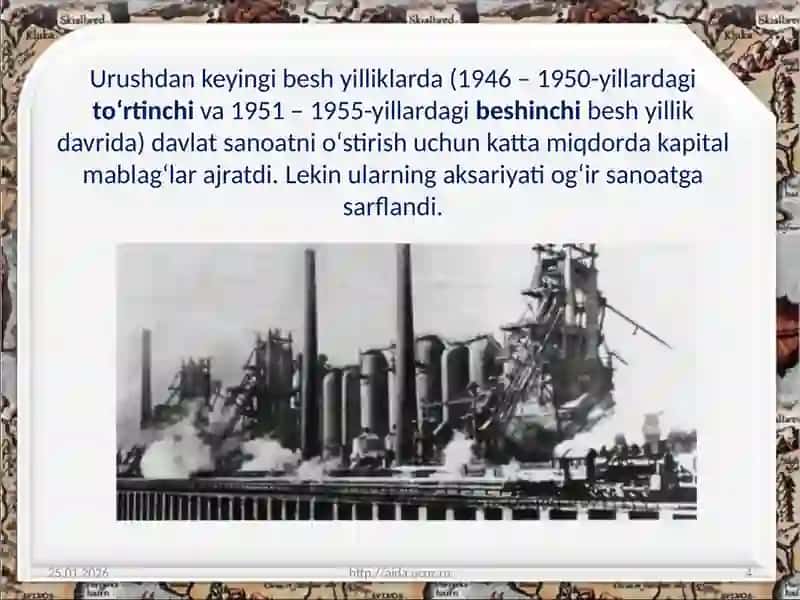 O‘zbekistonda sanoatning bir tomonlama rivojlanishi 4
