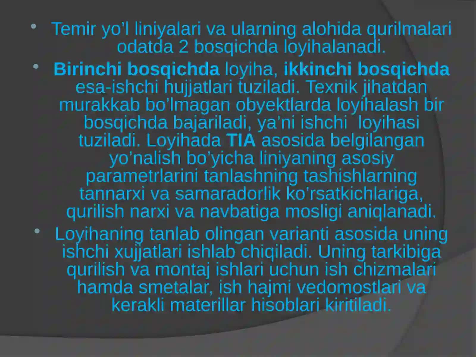 Temir yo’llarni loyihalashning tartib va qoidalari 4