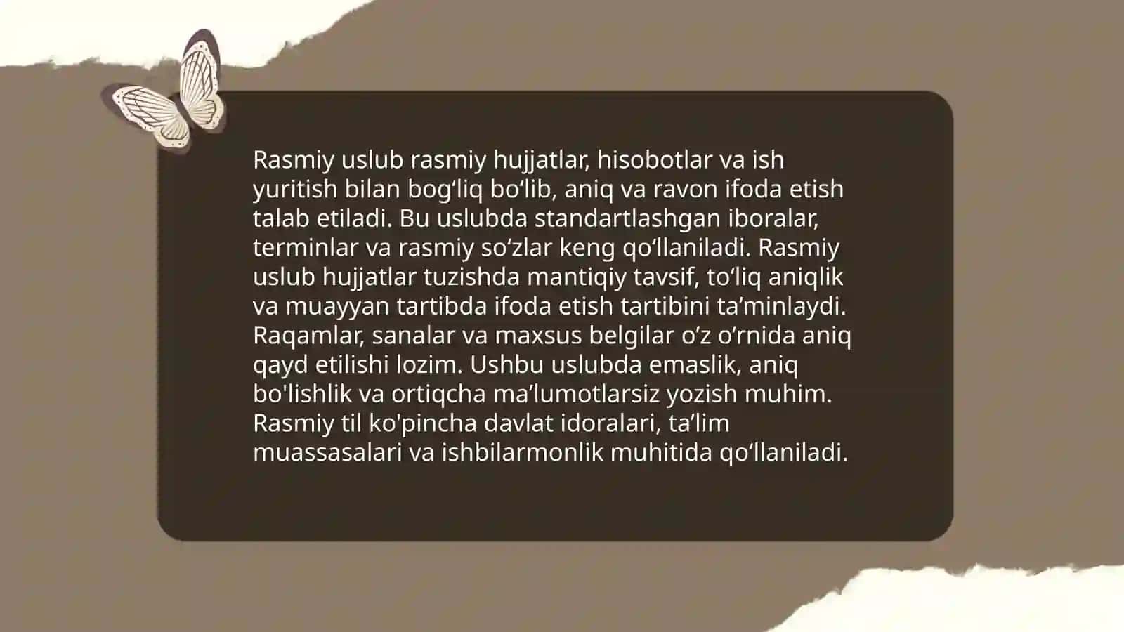 Rasmiy uslub va uning umumiy xususiyatlari 4