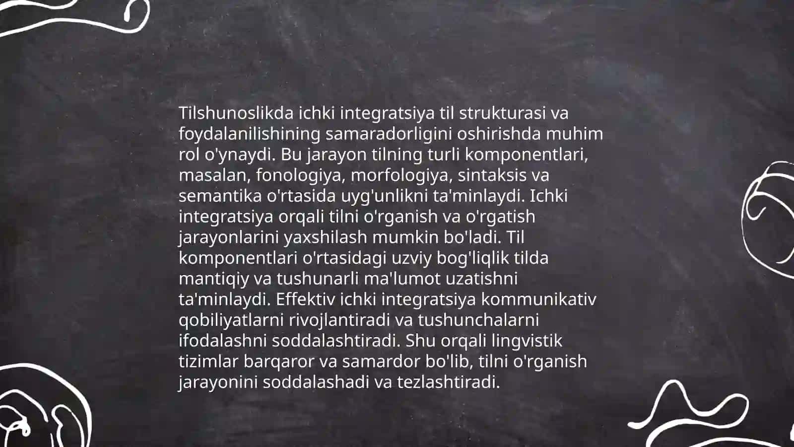 Tilshunoslik masalalarini oʻrganishda ichki integratsiya 4