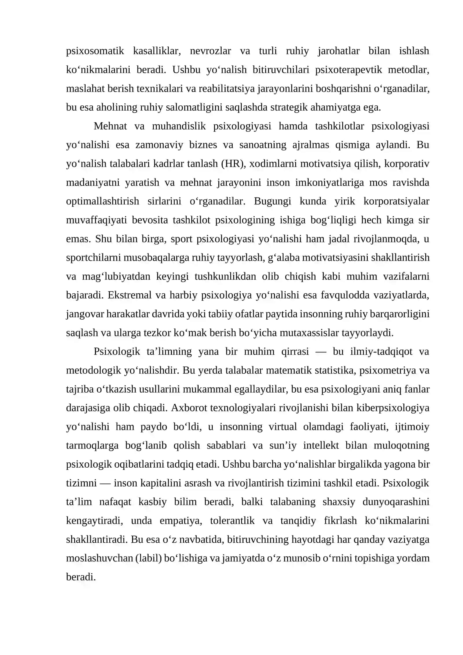 Psixologik xizmatning asosiy yo'nalishlari 4