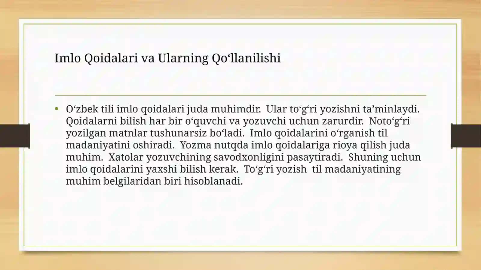 Oʻzbek tilining imlo lugʻati ustida ishlash 4