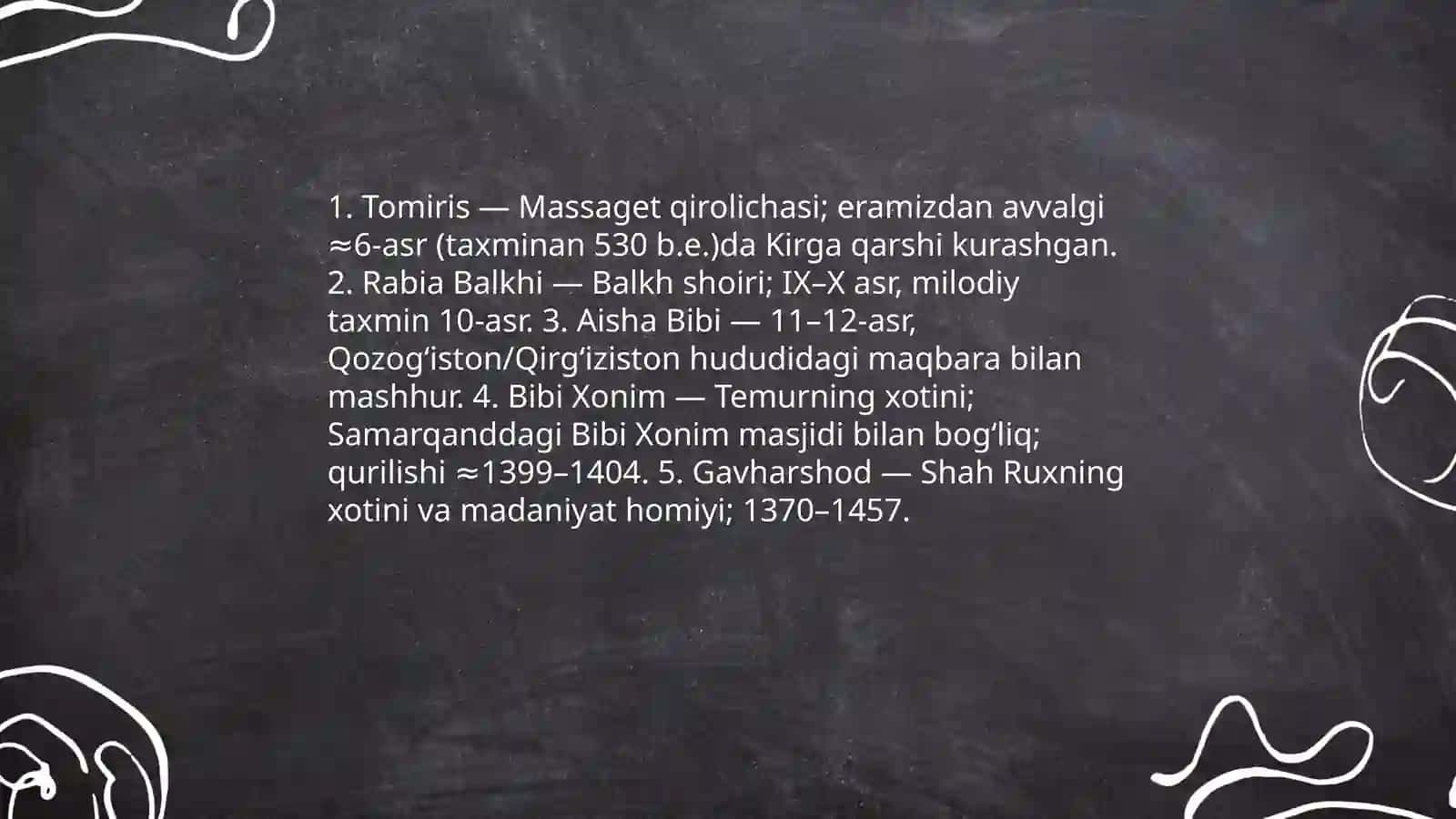 Tarixda iz qoldirgan ayollar 4