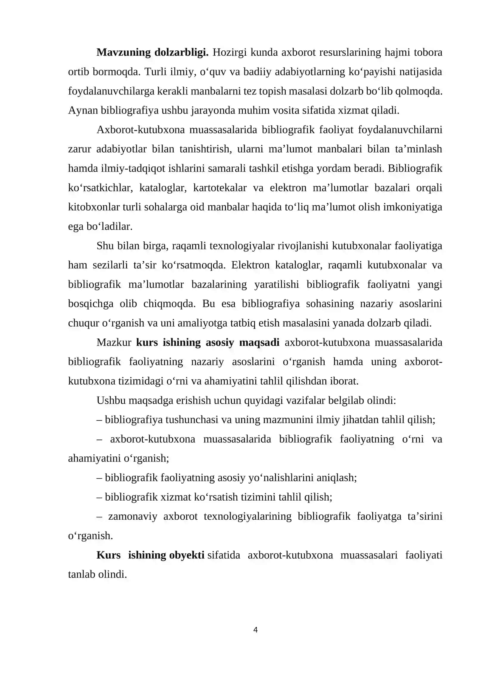 Axborot-kutubxona muassasalari bibliografik faoliyatning asosiy yo'nalishlari 4