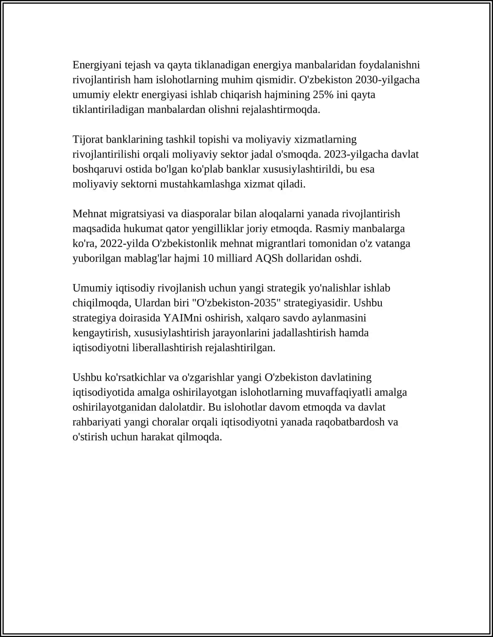 YANGI OZBEKISTON HAQIDA 4