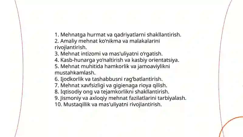 Mehnat tarbiyasi. Uning maqsadi va vazifalari 4
