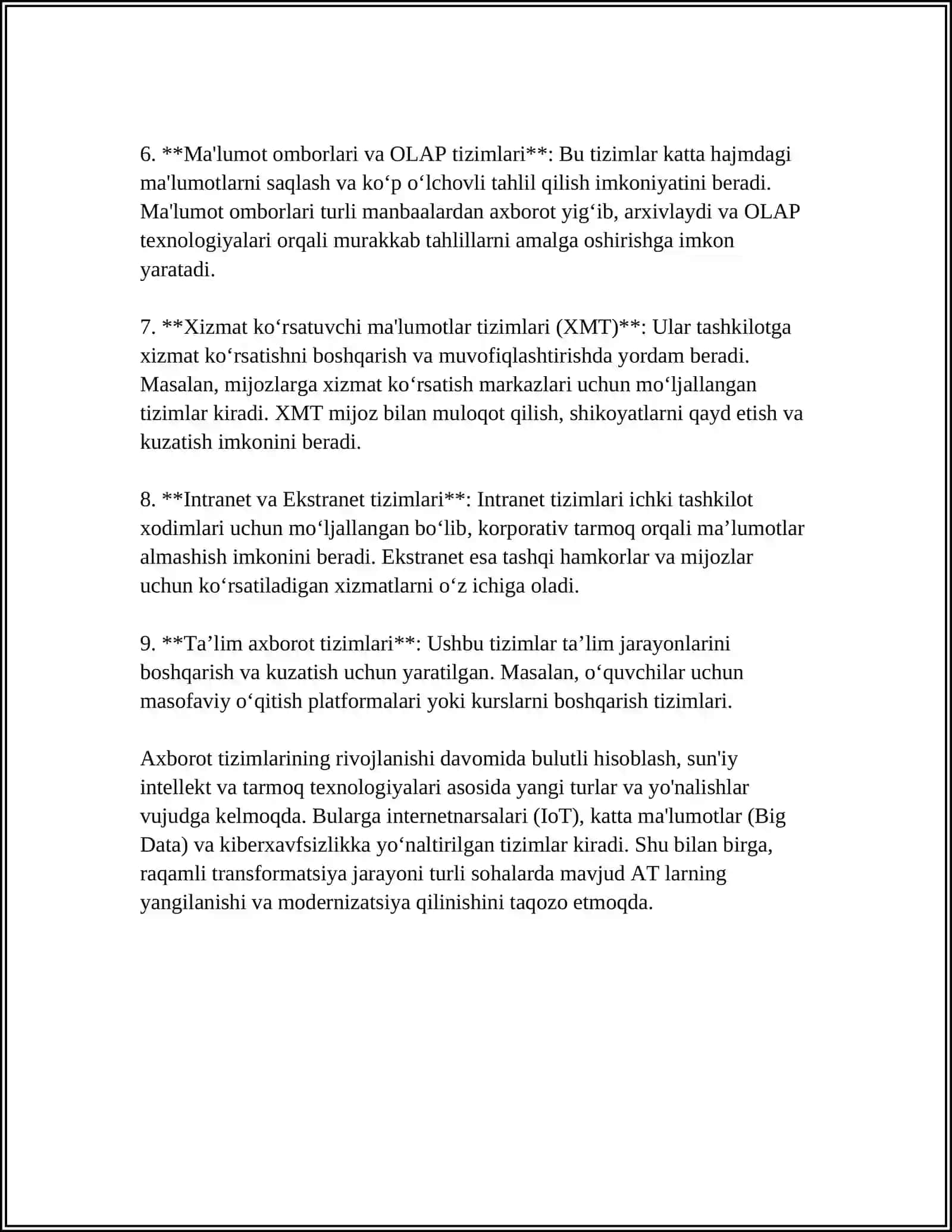 AXBOROT TIZIMLARI 4