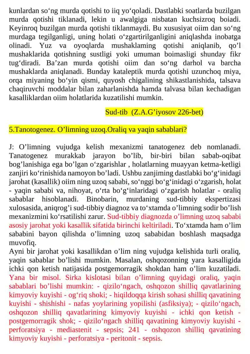 Sud tibbiyoti Yakuniy nazorat savollariga javoblar 4