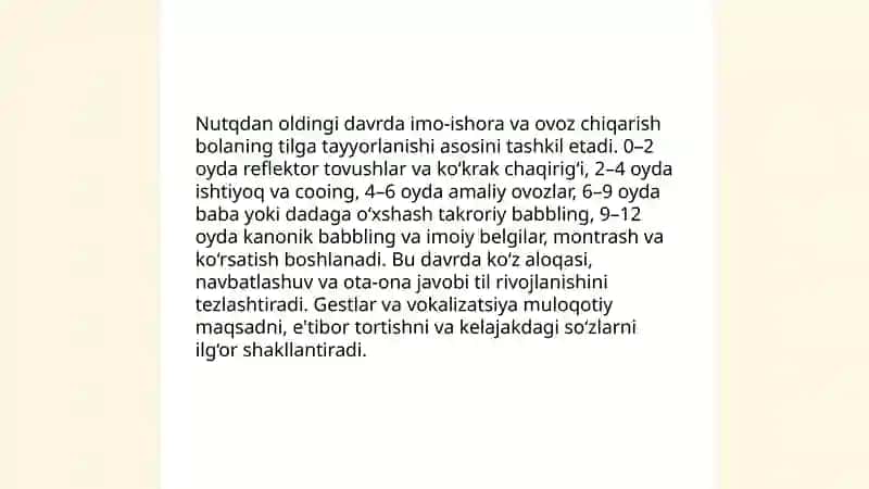 Bolalar tilining ilk rivojlanish davri 4