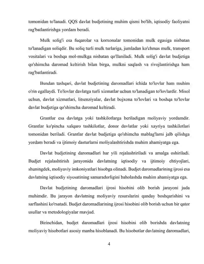 Davlat Budjeti Daromadlari Ijrosi Hisobi 4