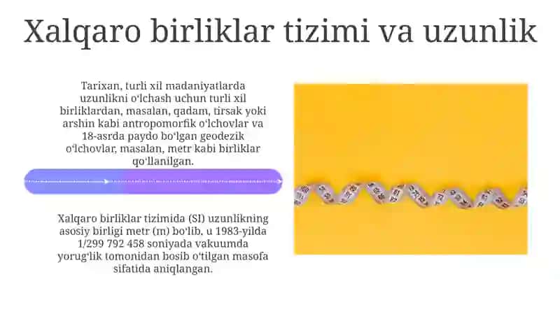 Kundalik hayotda uzunlik o'lchov birliklari 4