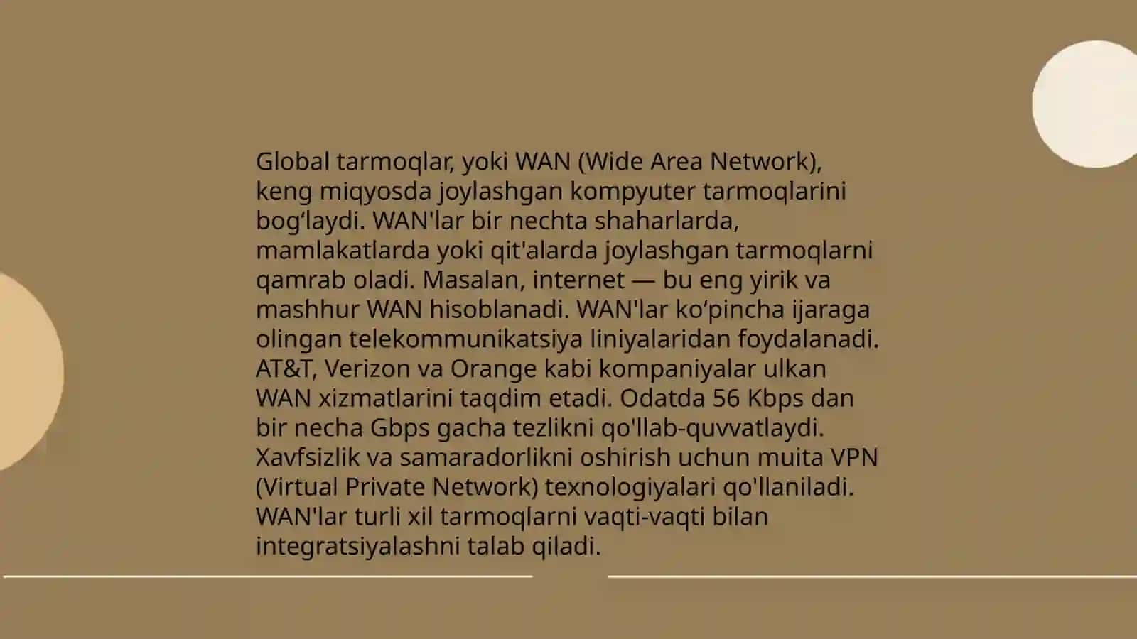 Mahalliy va global kampyuter tarmoqlari 4